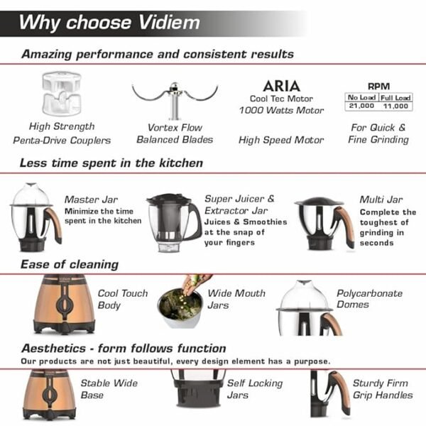 VIDIEM-MIXI METALLICA BRONZE 1000W - Image 2